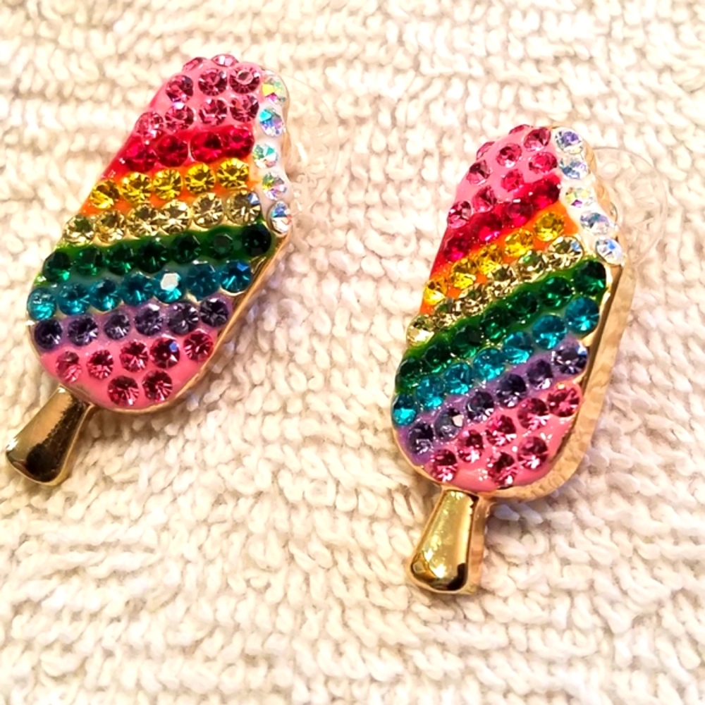 RARE!!! Kirk's Folly "Sweets" Ice Cream Bar Earrings - Picture 1 of 16